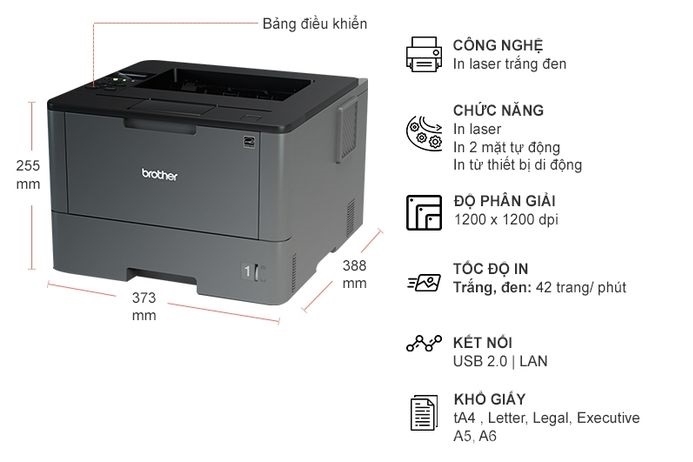 Máy in Brother HL-L5100DN Siêu Tốc